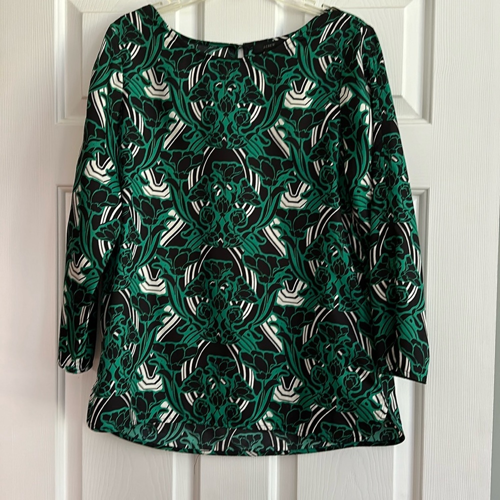 JCrew Printed Boatneck top